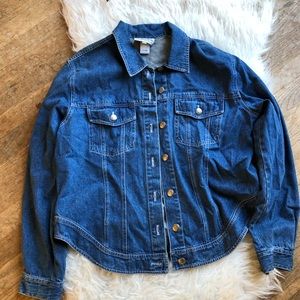 Vintage denim western style jacket large
